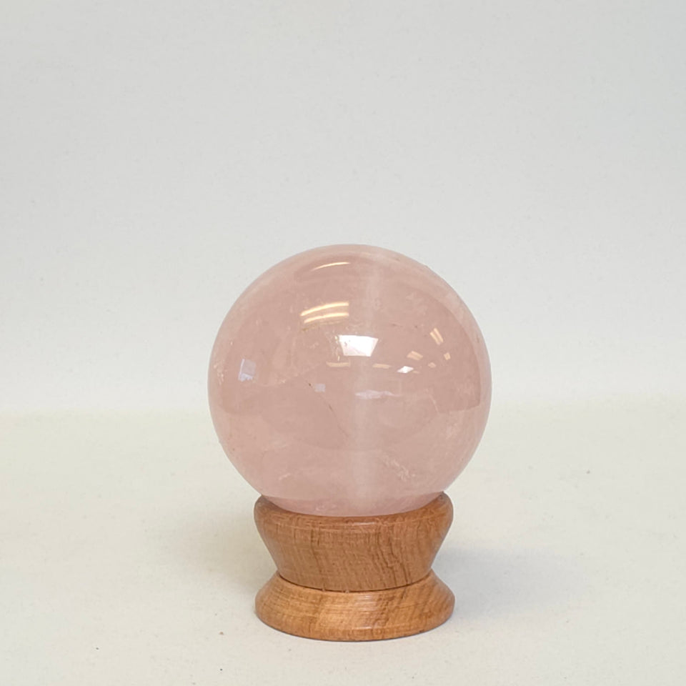 Star Rose Quartz Sphere | 50 mm | 0.38 lb