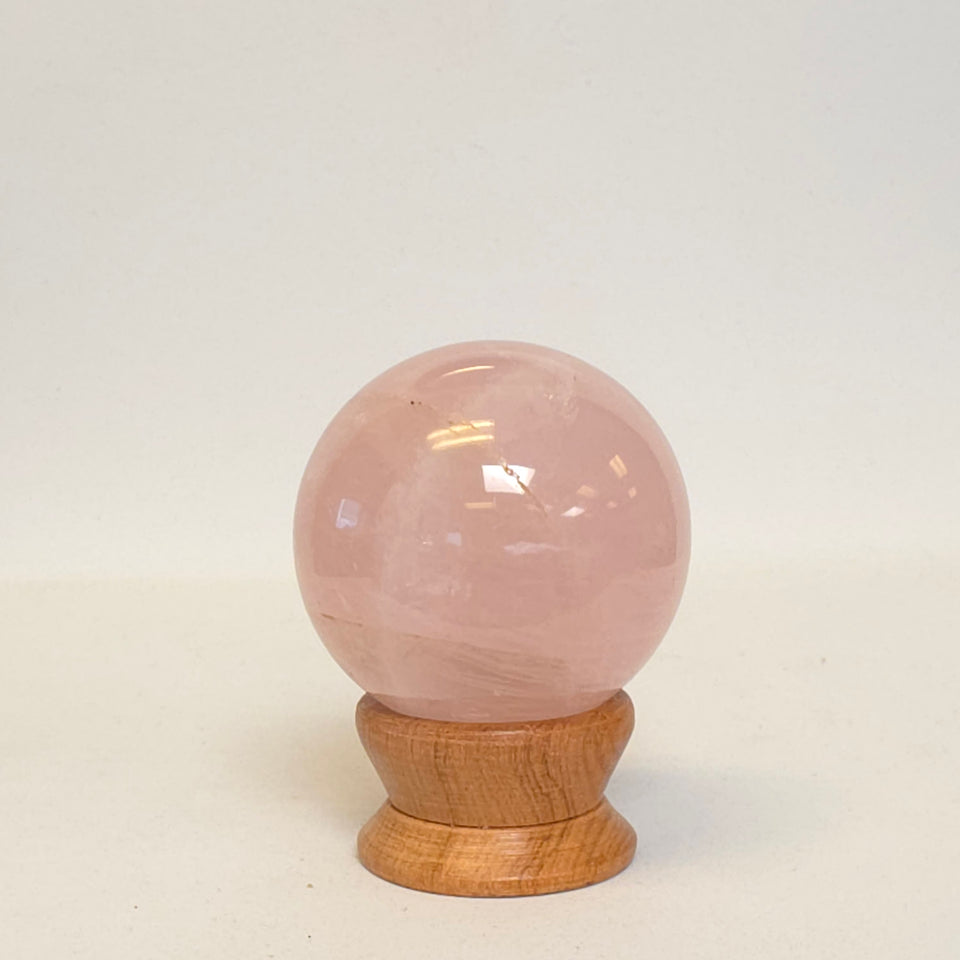 Star Rose Quartz Sphere | 50 mm | 0.38 lb