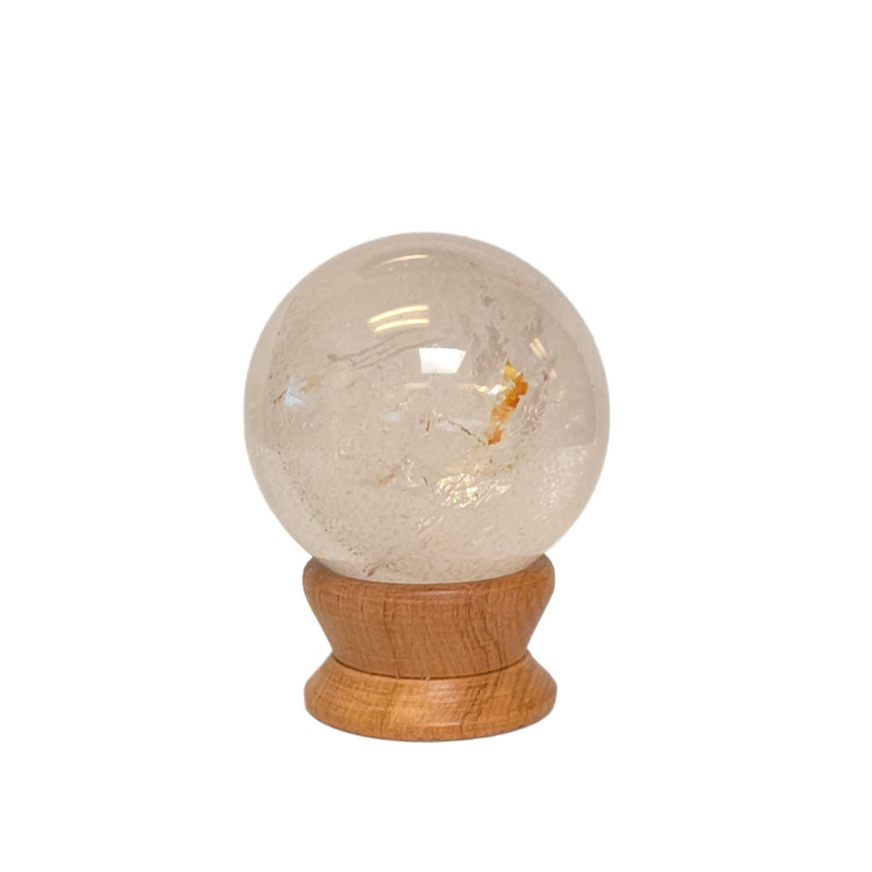 Clear Quartz Sphere with Golden Healer Inclusion | 50 mm