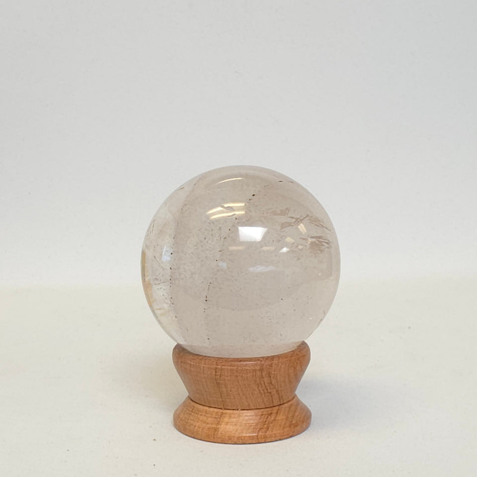 Clear Quartz Sphere with Golden Healer Inclusion | 50 mm