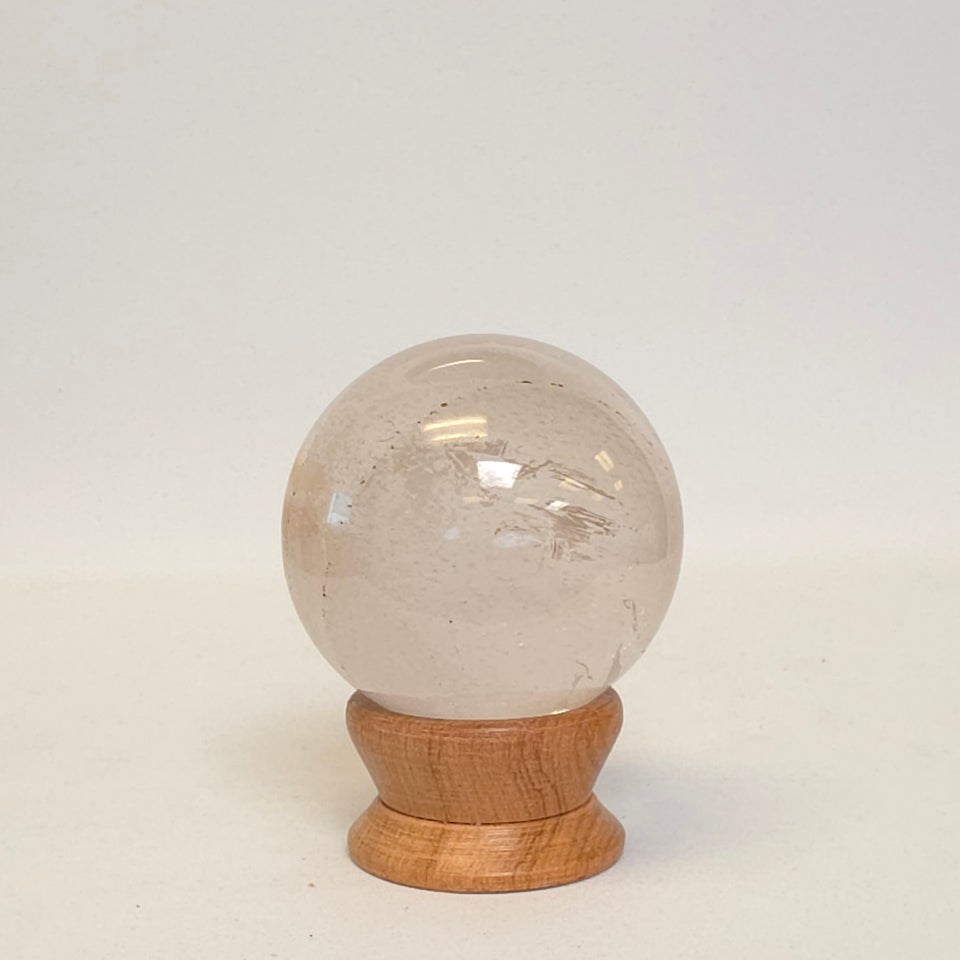 Clear Quartz Sphere with Golden Healer Inclusion | 50 mm