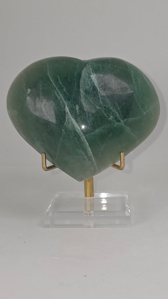 Green Fluorite Heart