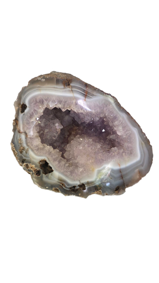 Natural Amethyst Agate Geode - 1095 grams (2.41 lbs)