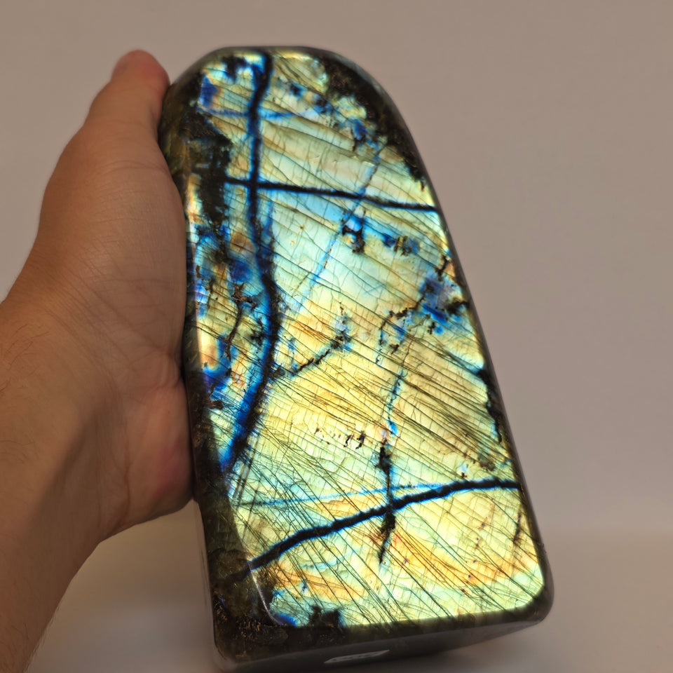 Labradorite Freeform Yellow Flash  4.23 lb