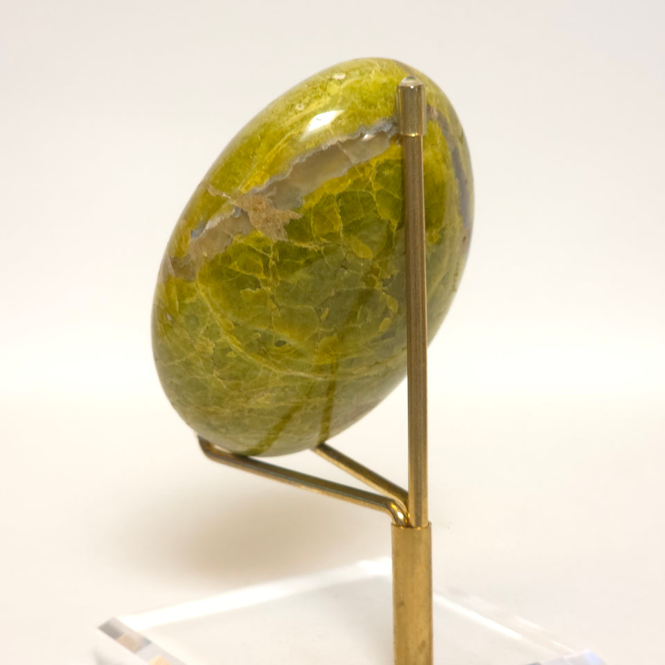 Green Opal Palm Stone | Olive Green