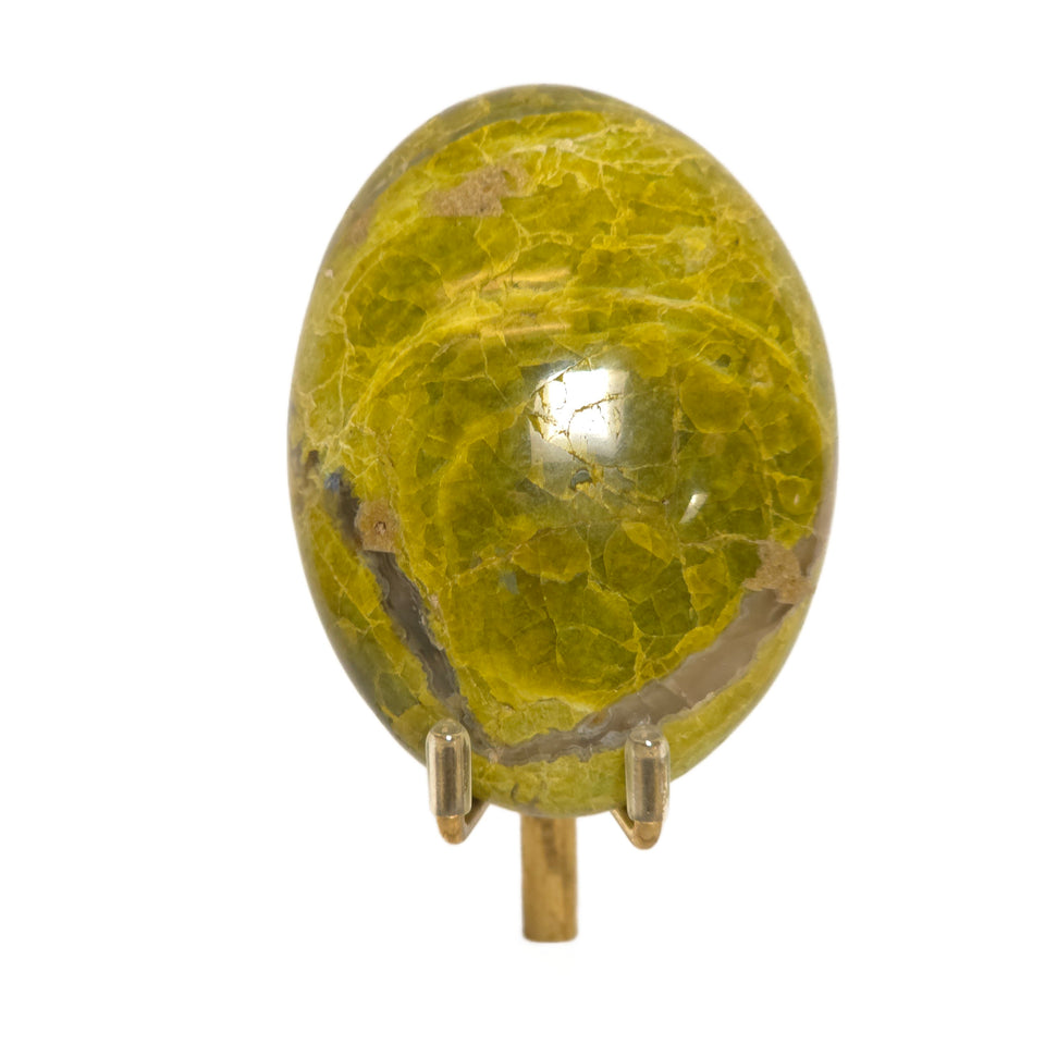Green Opal Palm Stone | Olive Green