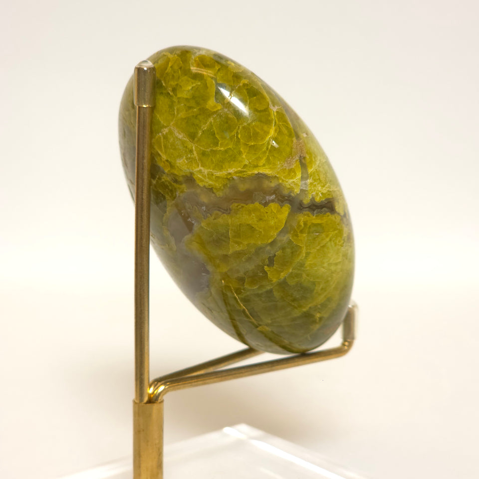 Green Opal Palm Stone | Olive Green