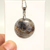 Patterned Agate Round Pendant Necklace