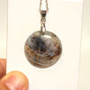 Patterned Agate Round Pendant Necklace