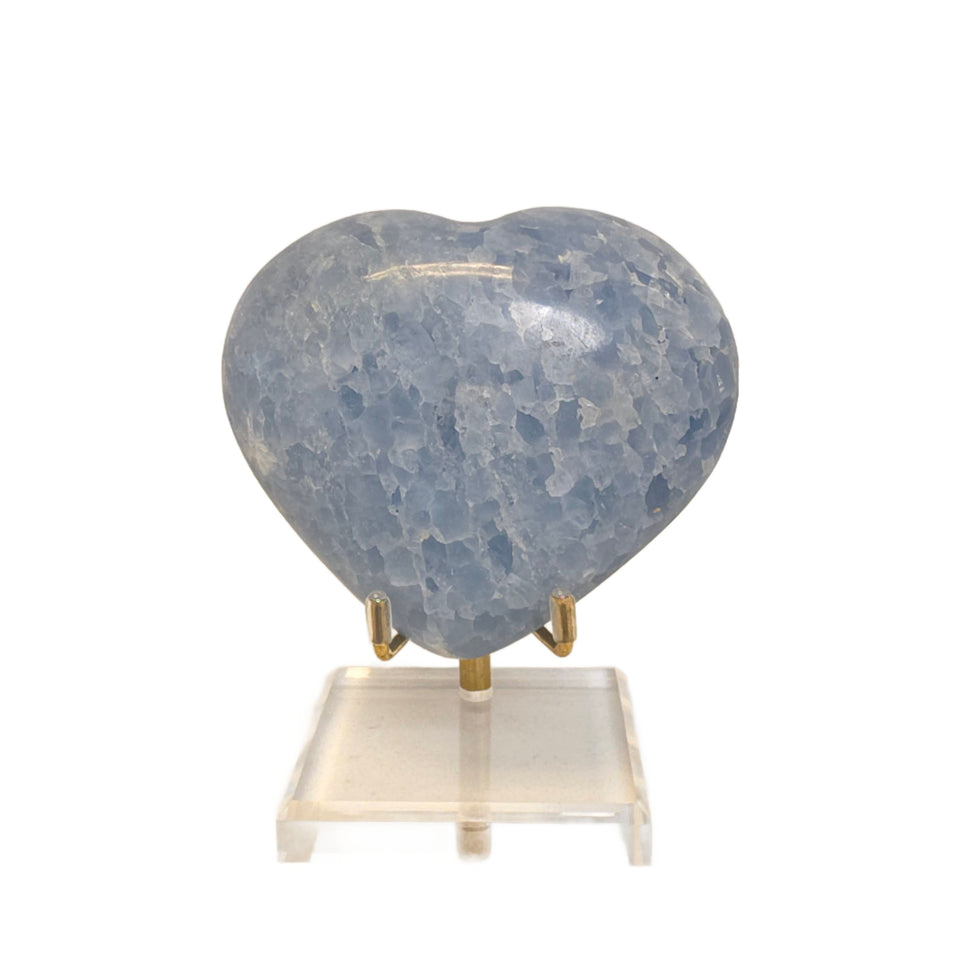 Blue Calcite Heart | 0.71 lb