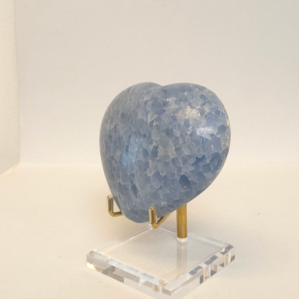 Blue Calcite Heart | 0.71 lb