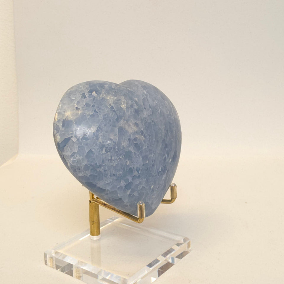 Blue Calcite Heart | 0.71 lb
