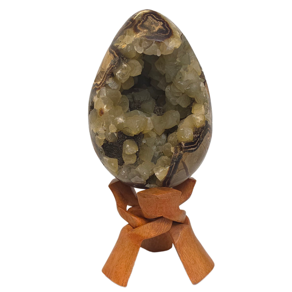 Wild Septarian Egg with Yellow Calcite | 3.875 lb