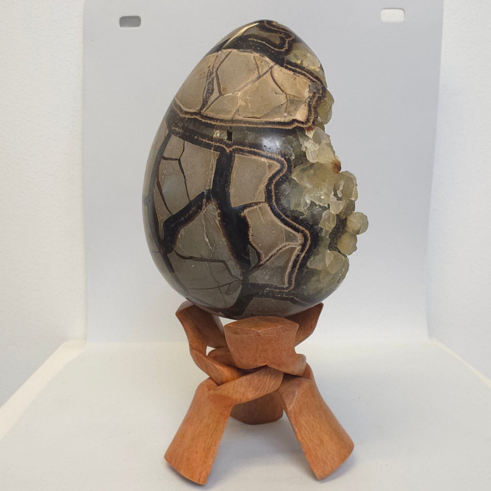 Wild Septarian Egg with Yellow Calcite | 3.875 lb