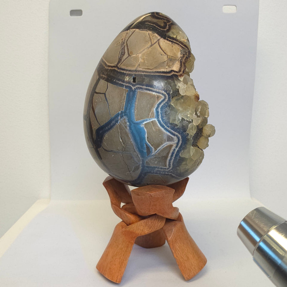 Wild Septarian Egg with Yellow Calcite | 3.875 lb