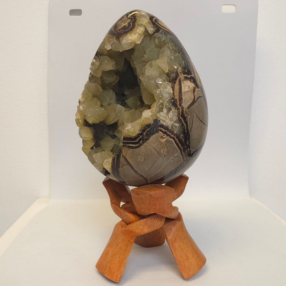 Wild Septarian Egg with Yellow Calcite | 3.875 lb