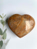 Large Peach Moonstone Heart