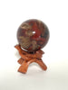 Petrified Wood Sphere - Fire Red