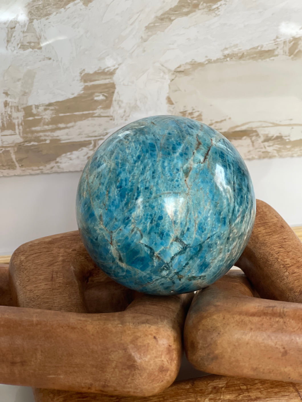 Blue Apatite Sphere (M)