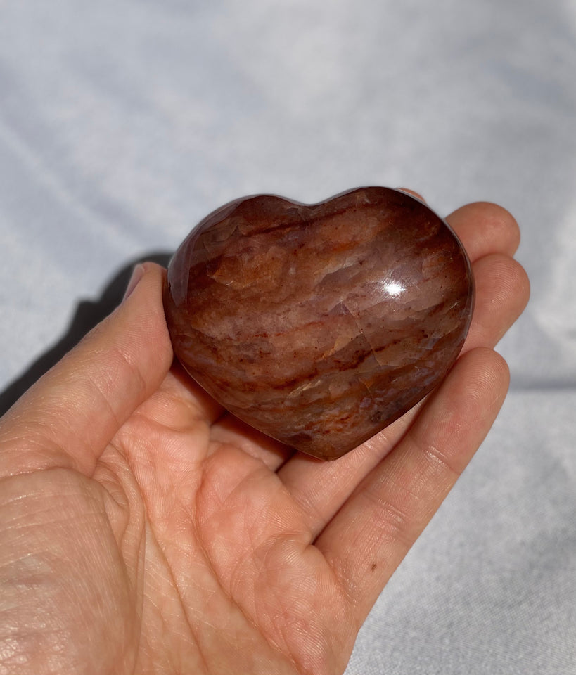 Carnelian Heart - Agate Layers
